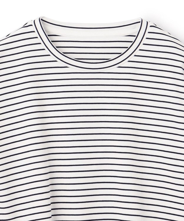 UNFILO 【洗える】クロップドＴシャツ ボーダー