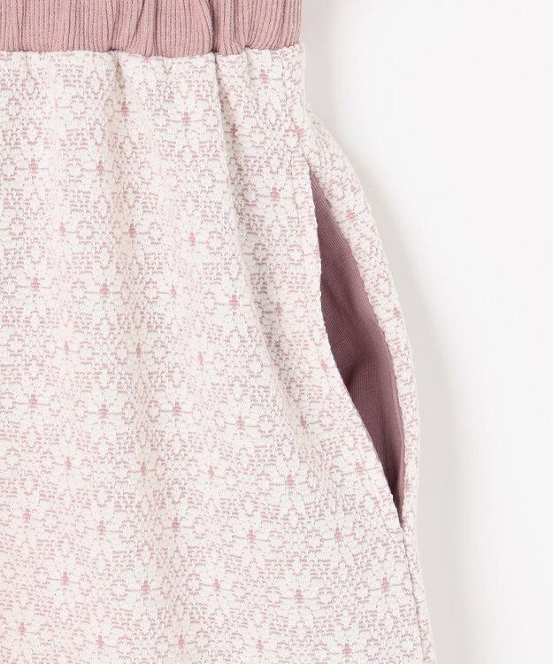 組曲 KIDS 【150-160㎝】 フロストフラワージャガード ワンピース ラベンダー