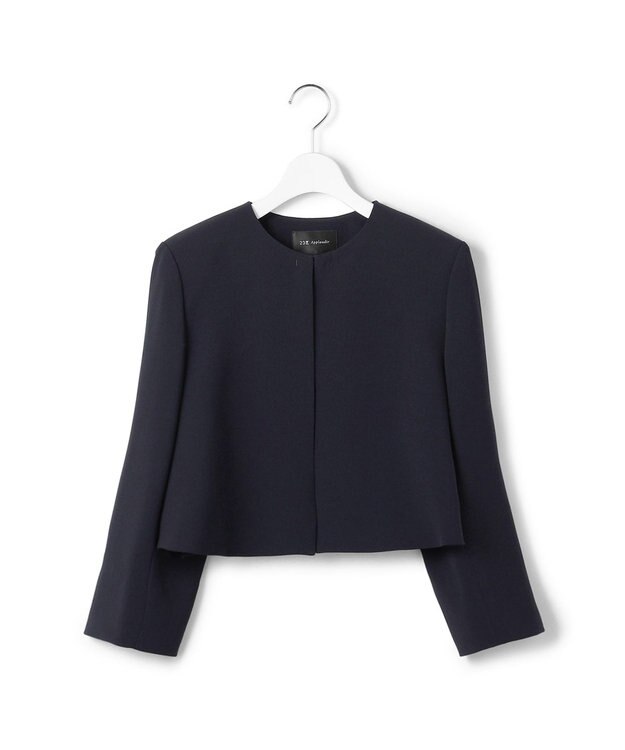 23区 S 【APPLAUDIR】クリアジョーゼット コンパクトタックジャケット ネイビー系