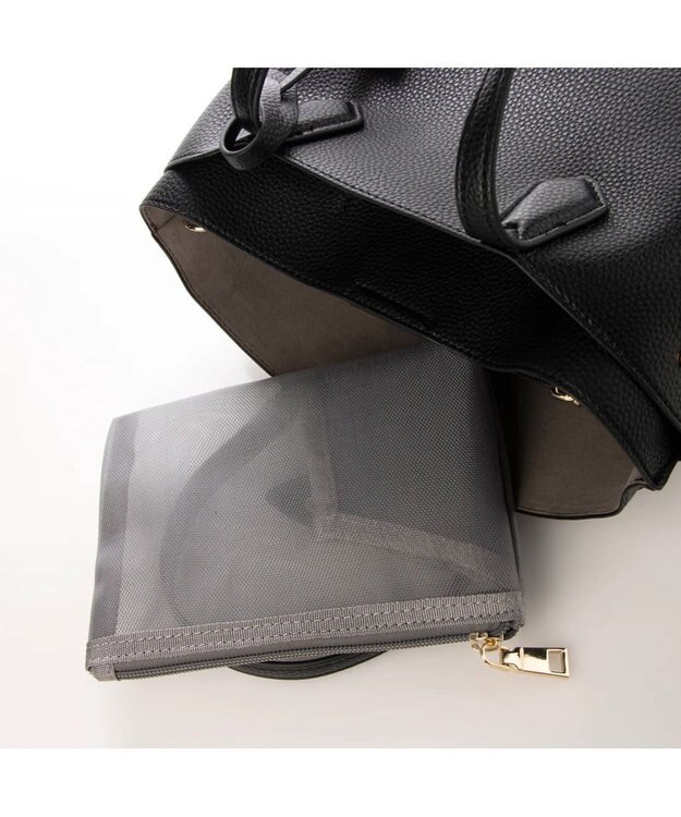 UNBILLION カシュカシュ cachechche / セパレートカラーパーテーショントート ブラック