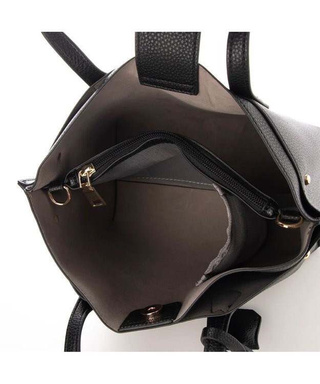 UNBILLION カシュカシュ cachechche / セパレートカラーパーテーショントート ブラック