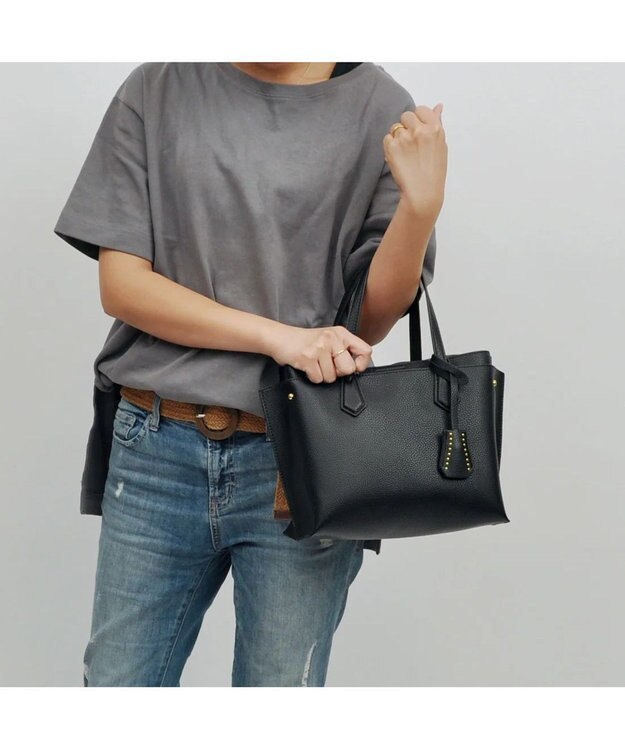 UNBILLION カシュカシュ cachechche / セパレートカラーパーテーショントート ブラック