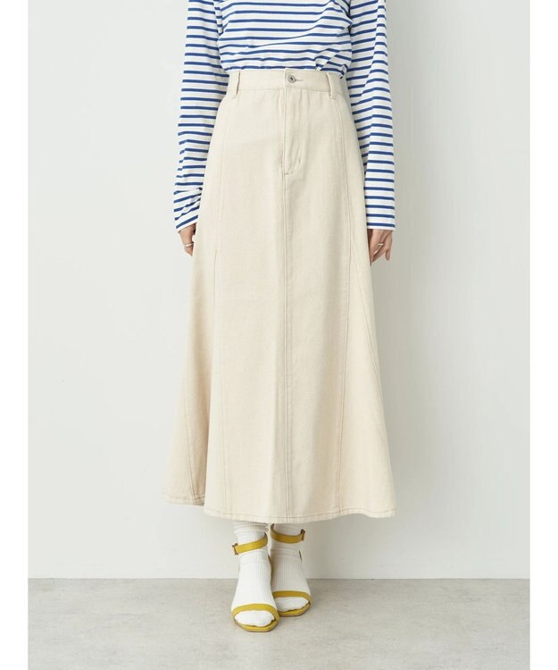 earth music&ecology デニムマーメイドスカート Ivory