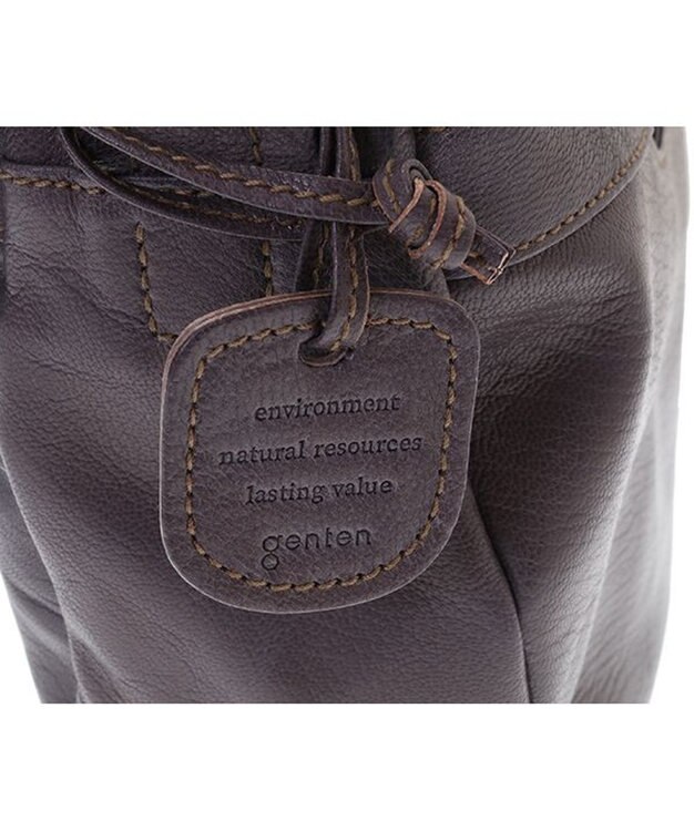 genten ゴートベーシック フラップショルダーバッグ グレー