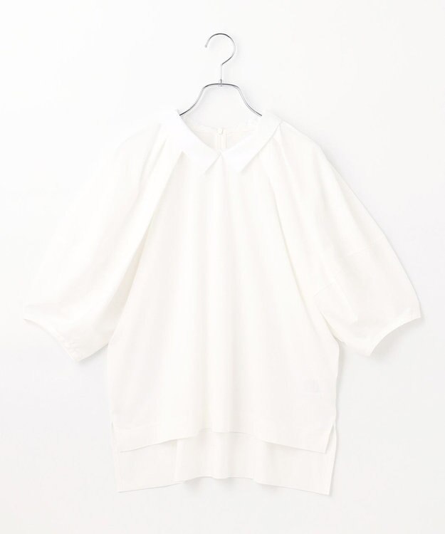 #Newans 【撥水・吸水速乾】コンビネーションベルスリーブカットソー ホワイト系