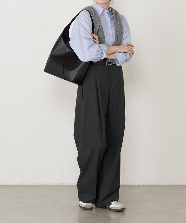 russet スムースレザートートバッグ(CE-1677) Black