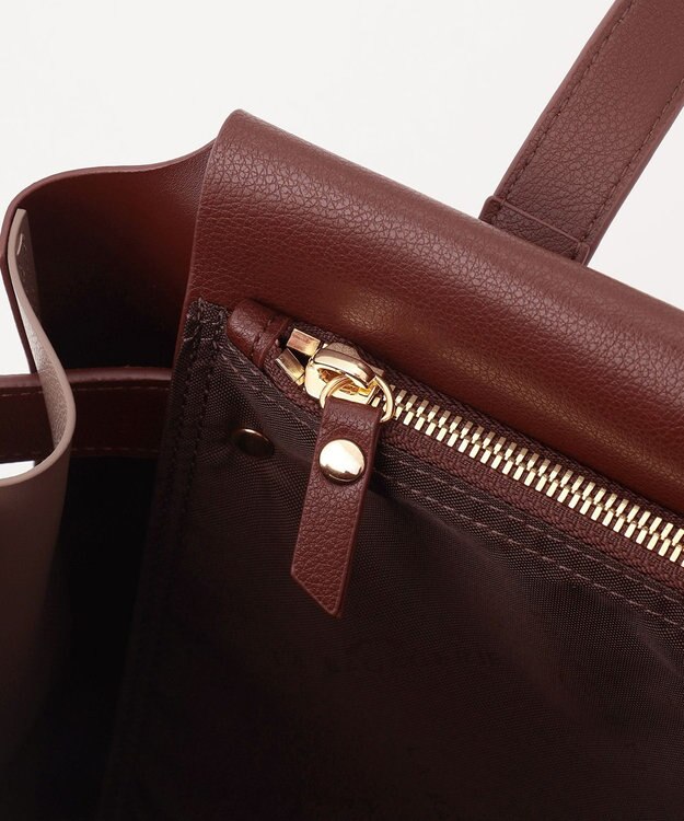 LA BAGAGERIE コンビカラーA4トートバッグ ワイン