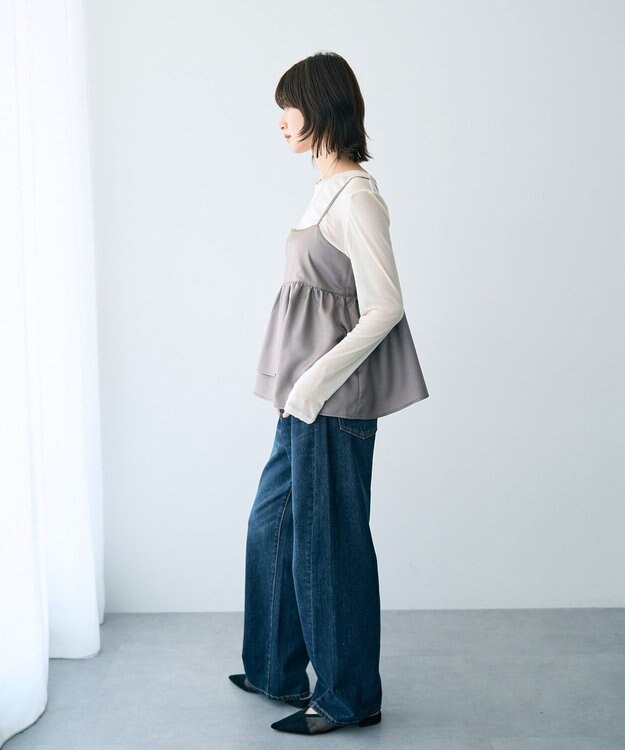 YECCA VECCA クルーネックシアーインナー Ivory