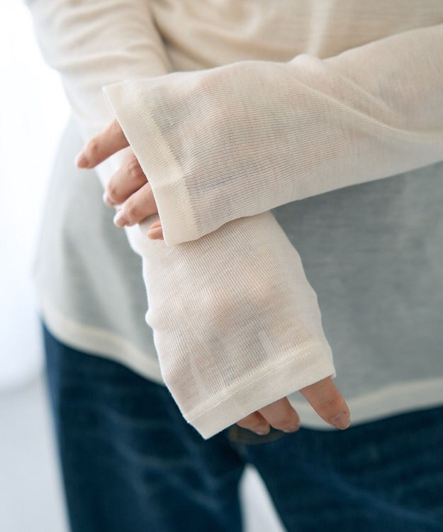 YECCA VECCA クルーネックシアーインナー Ivory