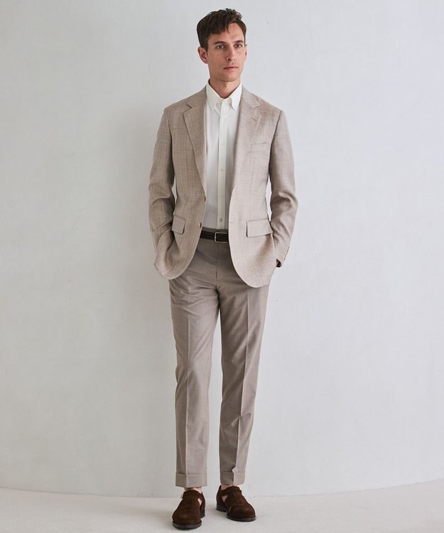 GOTAIRIKU 26年新作【ストレッチ/シワになりにくい/洗える】ハイパーストレッチ DRESS パンツ ベージュ系