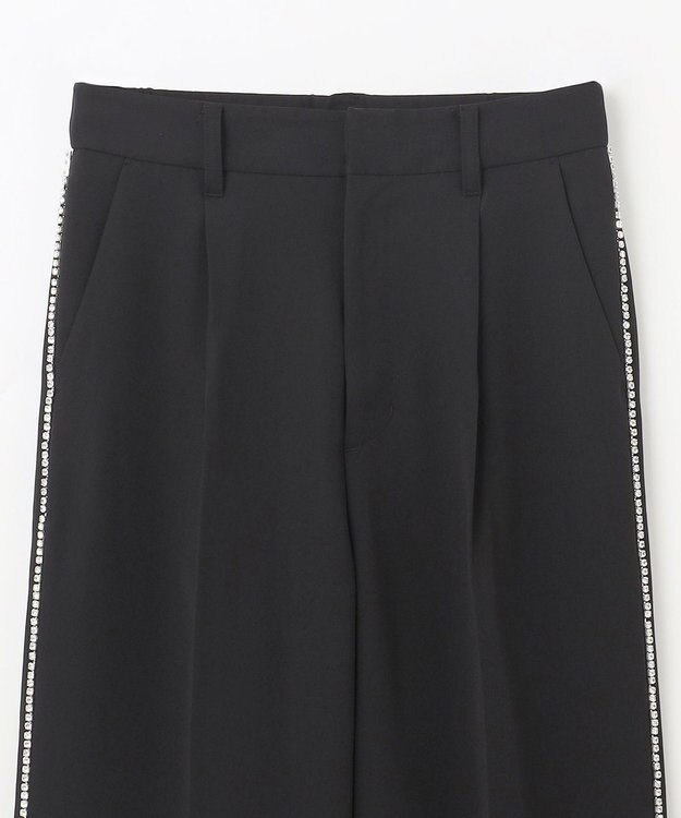 GRACE CONTINENTAL ラインストーンパンツ ブラック