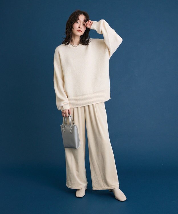 Green Parks ｆｕｗａっと袖パフニットプルオーバー Ecru