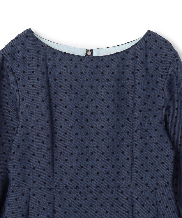 TOCCA 【洗える】NIGHT CURTAIN ドレス ブルー×ドット柄