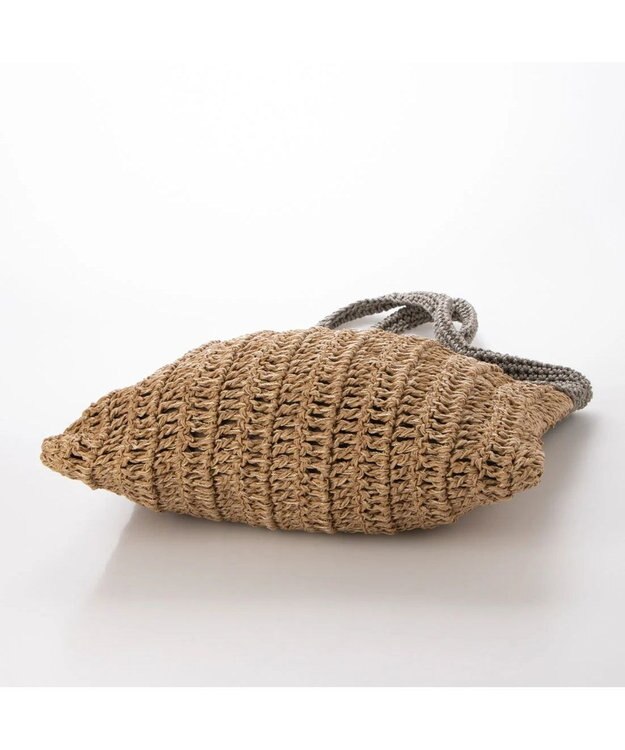 UNBILLION cachecache ペーパー切り替え横編みトートバッグ グレー