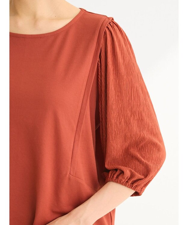 Green Parks 袖表面ドッキングカットプルオーバー Terracotta