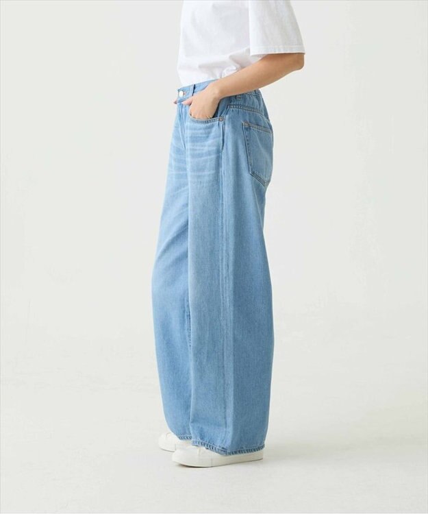caqu Linen sagging wide pants ワイドシルエットリネンデニム 5years