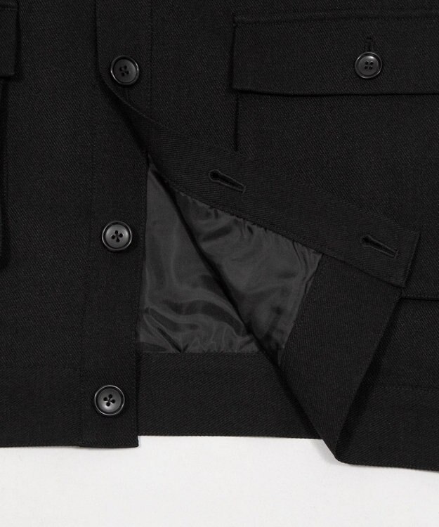 WEGO 【ユニセックス着用ITEM】ダブルポケットショートジャケット ブラック