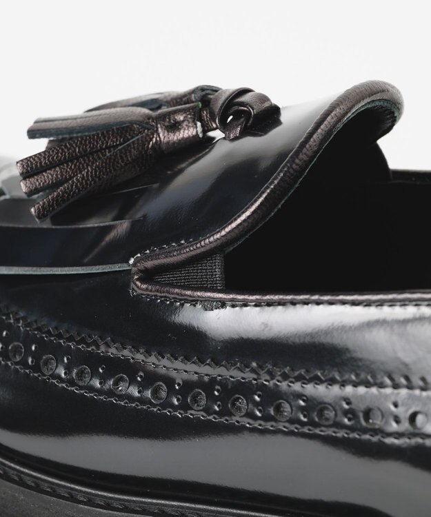 BONTRE 【LucaGrossi/ルカグロッシ】厚底メダリオンタッセルローファー/G961M-UA ブラック