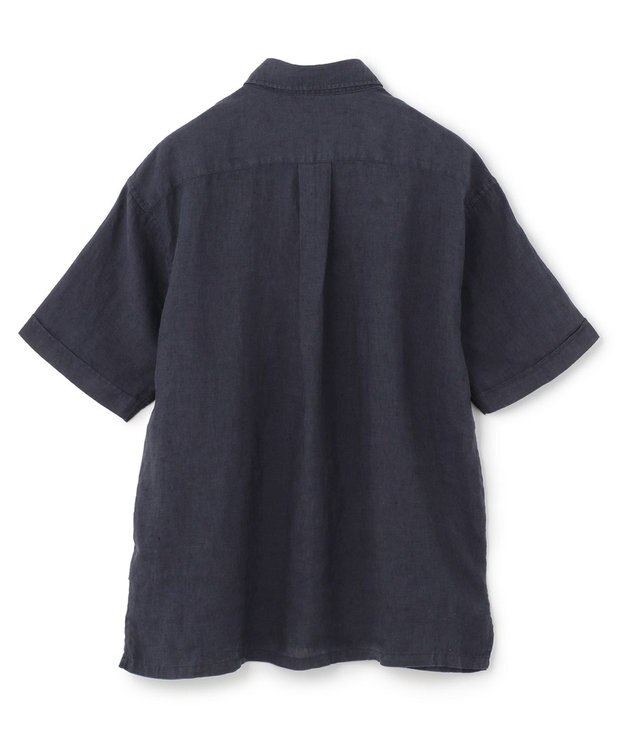 JOSEPH HOMME FRENCH LINEN OX SHORT SLEEVE SHIRT ネイビー系