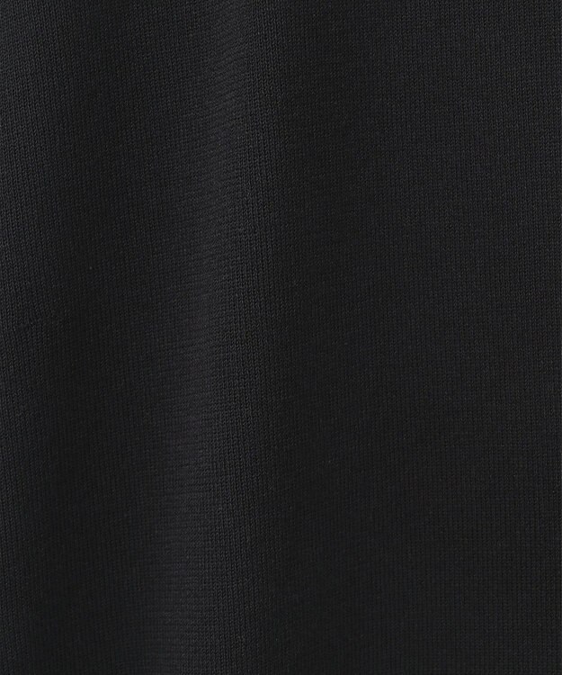 自由区 【洗える】ハイツイストコットンアセテート サマーニットドレス ブラック系