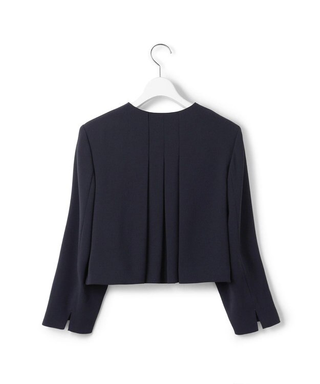 23区 S 【APPLAUDIR】クリアジョーゼット コンパクトタックジャケット ネイビー系