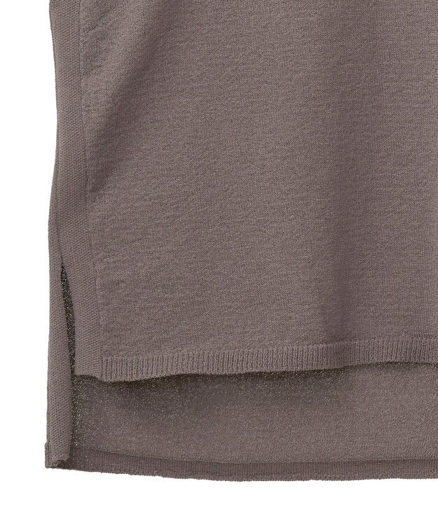 Green Parks ・Ｐｅｔｉｔ　Ｆｌｅｕｒ　ノースリリネンライクニット Charcoal Gray