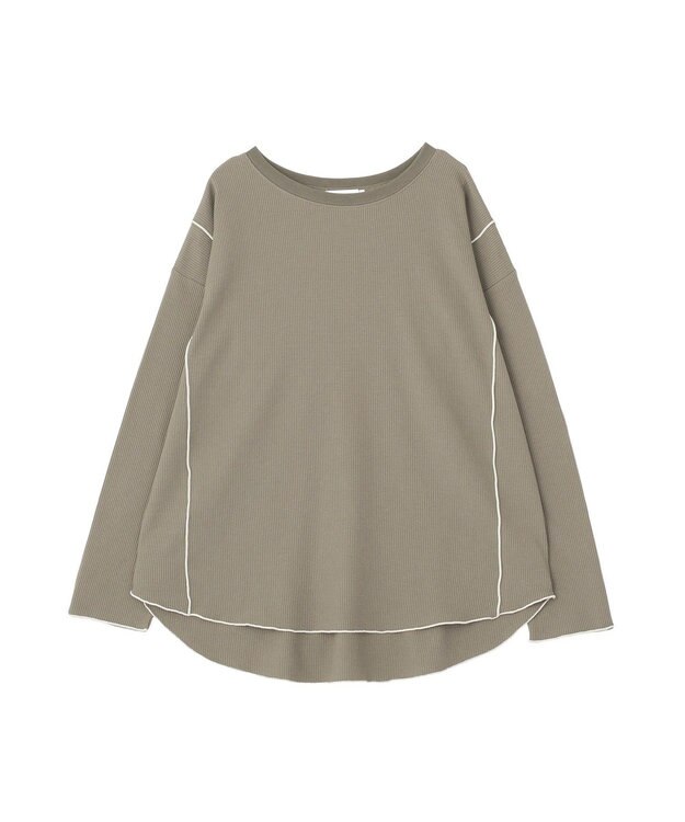 AMERICAN HOLIC 【WEB限定】ワッフル配色メロープルオーバー Khaki