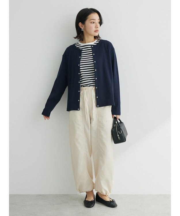 Green Parks リブカットカーディガン Dark Navy