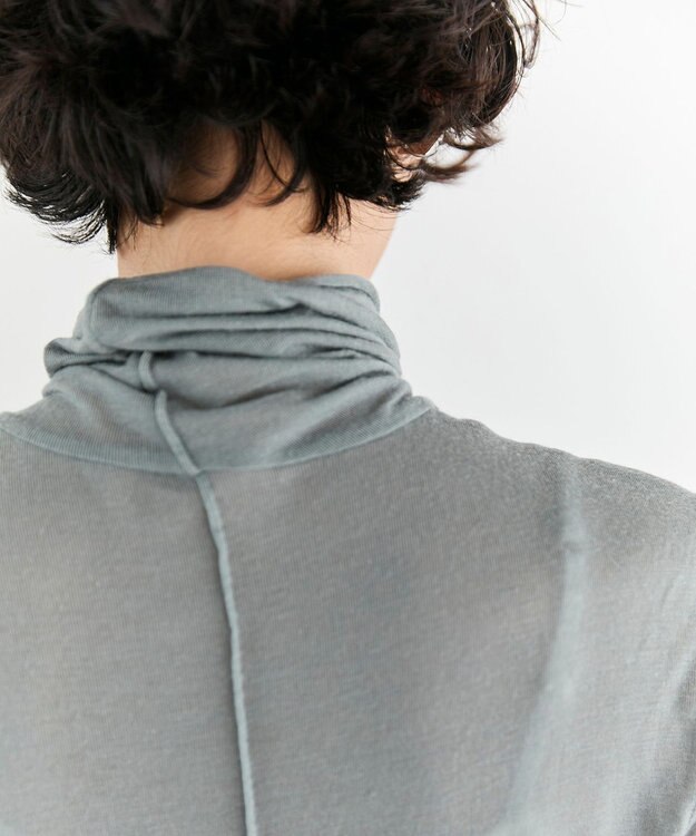 #Newans 【ストレッチ】【カシミヤ混】カシミヤシルクジャージー セージ