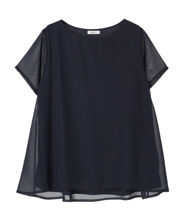 earth music&ecology シアードッキングＡラインチュニック Navy