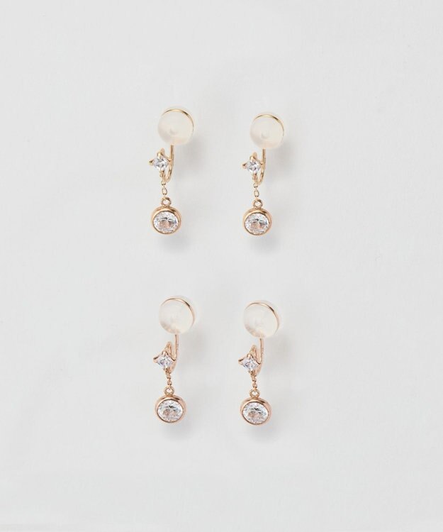 Phoebe 【K10】ティアーズビジューイヤリング　ローズゴールド ローズゴールド