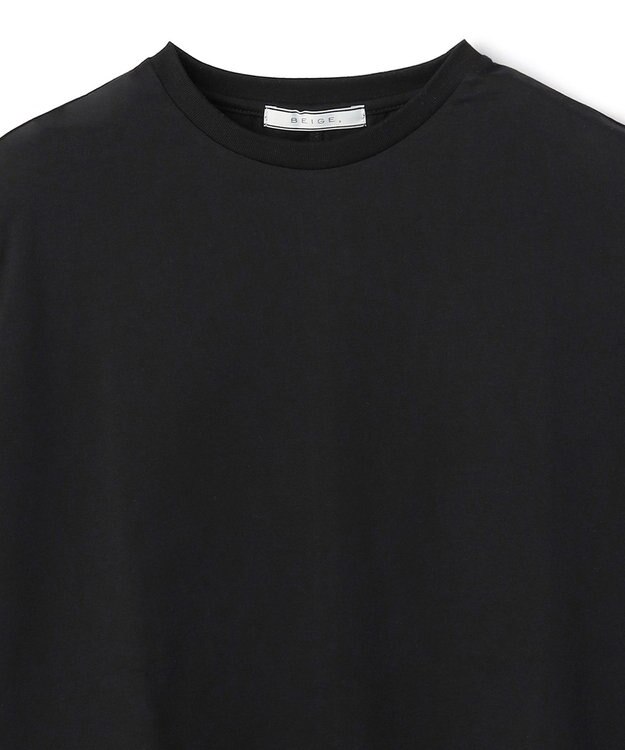 BEIGE， DIOP / スビンコットン クロップドTシャツ Black