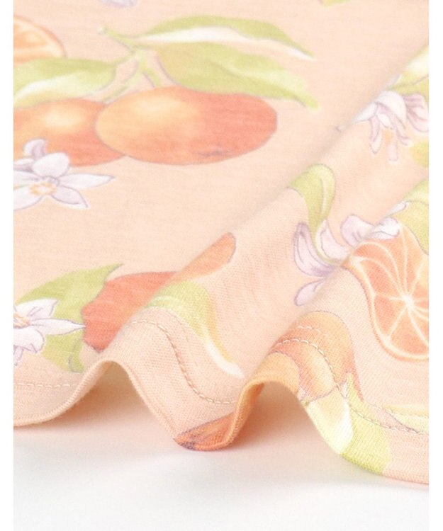 Wing パジャマ 5分袖 半袖 長ズボン 綿混(本体) 天竺素材 レディース EP8077 ウイング／ワコール オレンジ