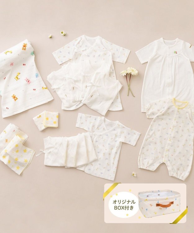 MIKI HOUSE HOT BISCUITS 出産準備特別セット 春夏用 【オリジナルBOX付】 マルチカラー