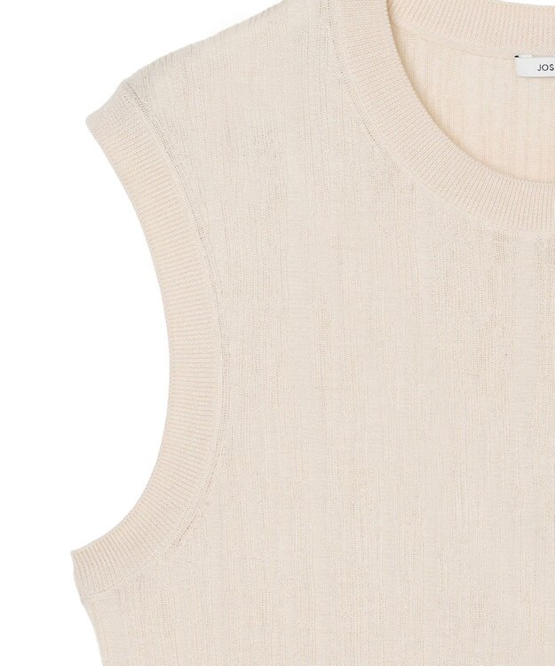 JOSEPH クリンクルリブ　ベスト Marble