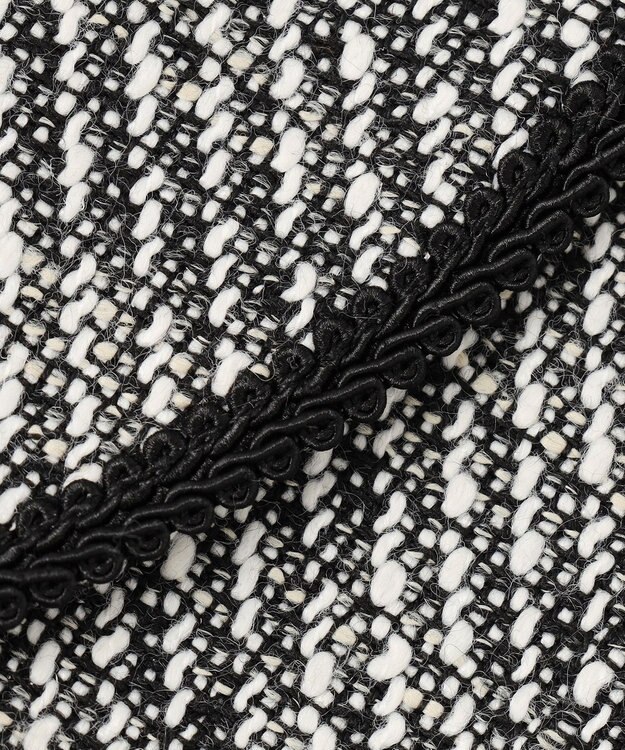 Feroux 【セットアップ対応】ツイード ジャケット ブラック系2