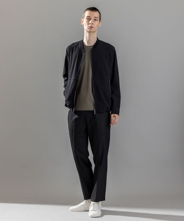 JOSEPH HOMME 【ストレッチ/ウエストゴム仕様】キャリーマンストレッチ ドロスト付ストレートパンツ / HOVE ブラック系