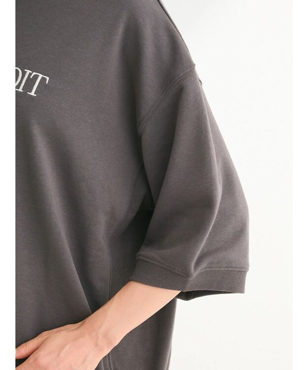 Green Parks ７分袖ロゴミニ裏毛トレＴＥＥ Charcoal Gray