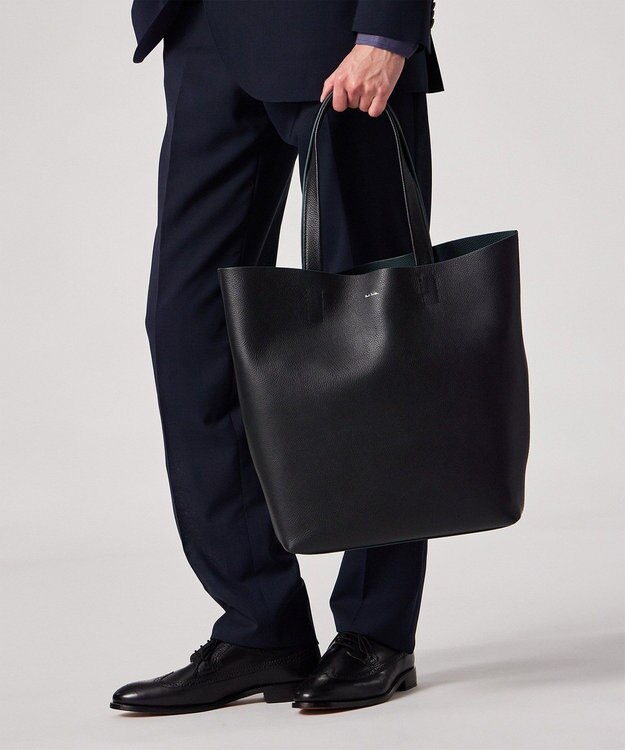 Paul Smith ダブルフェイスレザー トートバッグ ブラック