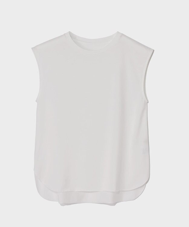 GRACE CONTINENTAL バックロゴ刺繍ノースリーブ ホワイト