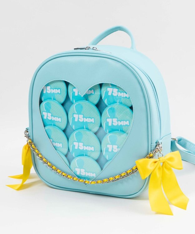 WEGO 【痛バ＆推し活グッズ】ハートウィンドウ痛リュック サックス