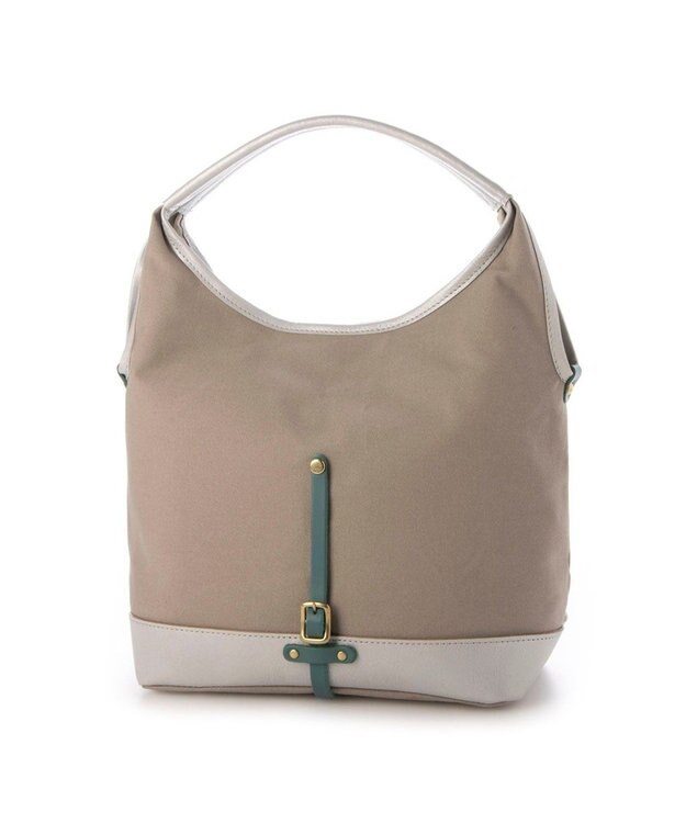 UNBILLION ペルケ perche / 姫路レザー×パラフィンキャンバス2wayトートS ライトグレー