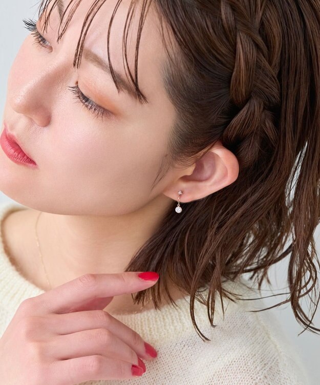 Phoebe 【K10】ティアーズビジューイヤリング　ローズゴールド ローズゴールド