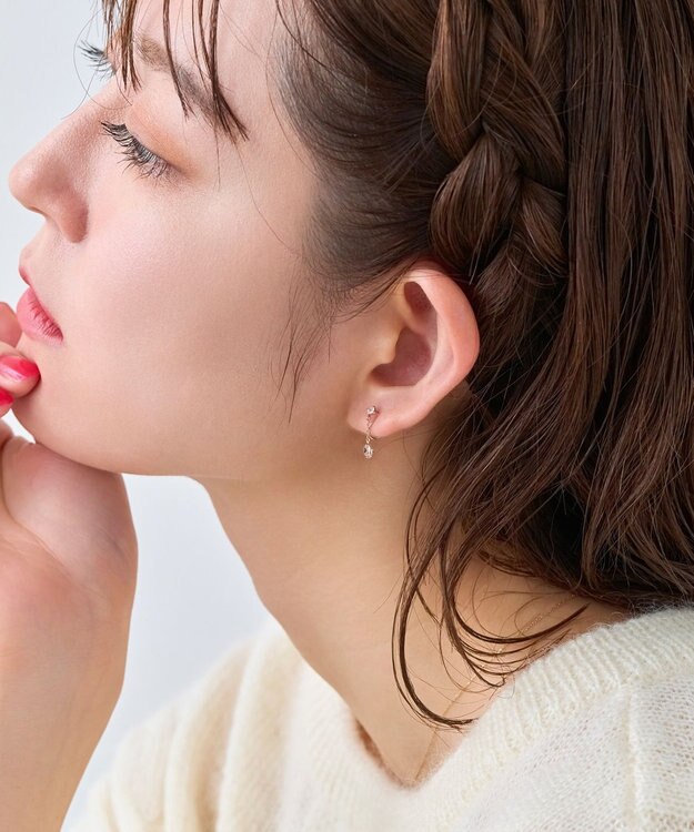 Phoebe 【K10】ティアーズビジューイヤリング　ローズゴールド ローズゴールド