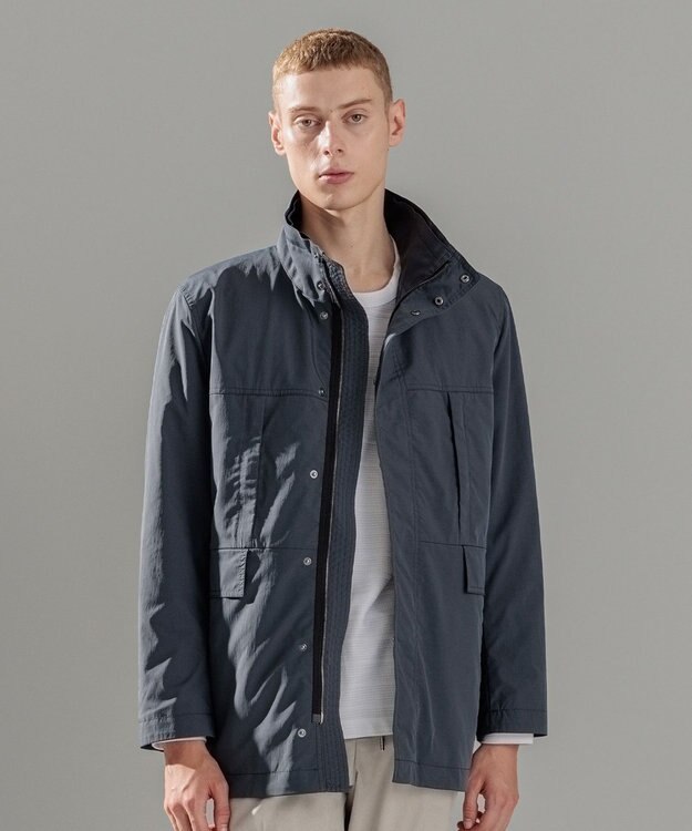 JOSEPH HOMME スプリットピーチストレッチ　コート ダルブルー系