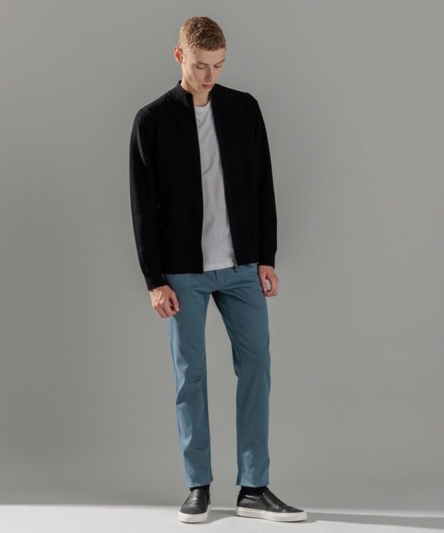 JOSEPH HOMME 【イージーケア】 ヴィスコースリンクス　ジップアップカーディガン ブラック系