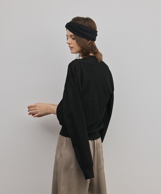 GRACE CONTINENTAL レイヤードニットトップ ブラック