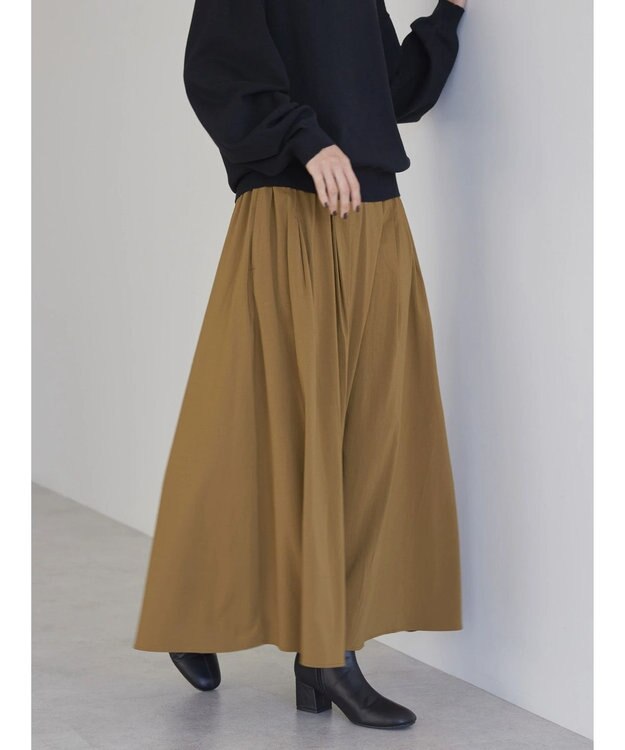 AMERICAN HOLIC ウエストタックフレアスカート Camel