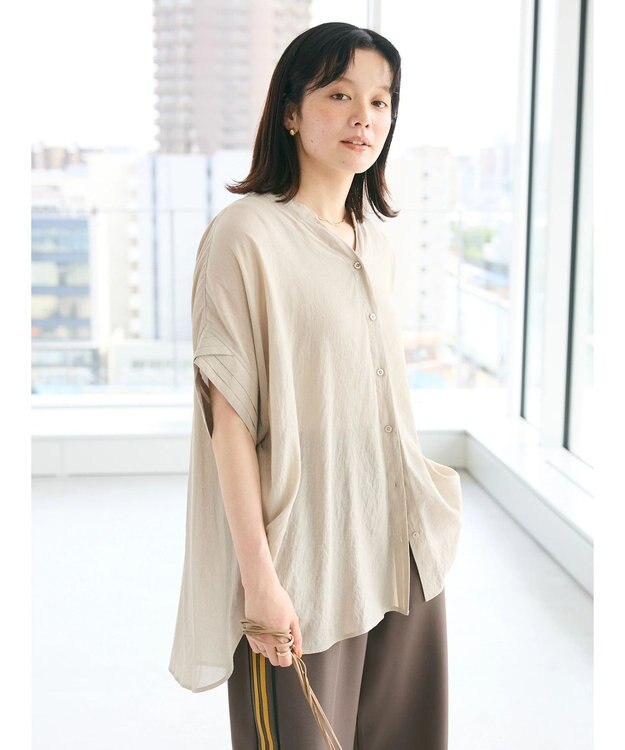 CRAFT STANDARD BOUTIQUE ヴィンテージボイルミルフィーユチュニック Beige