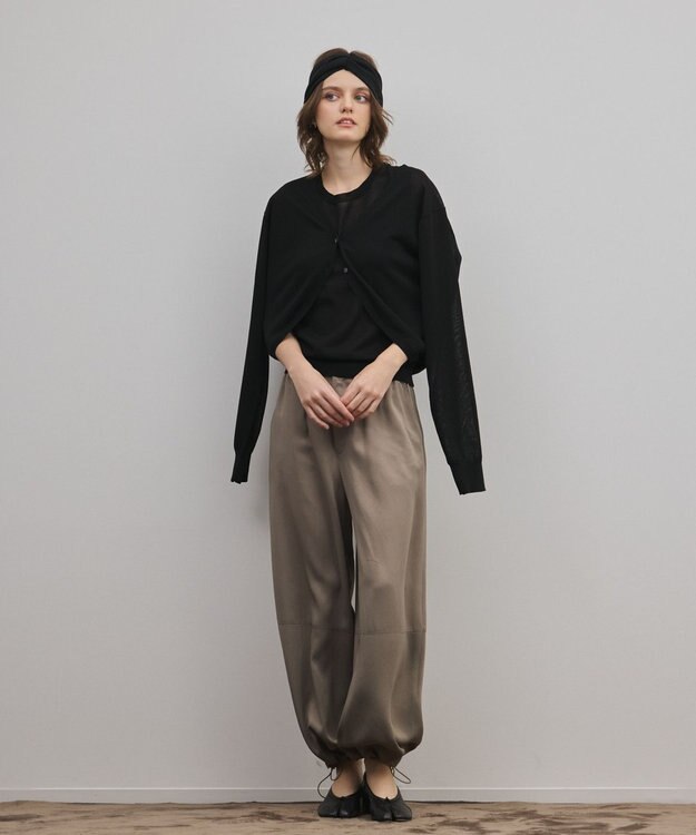 GRACE CONTINENTAL レイヤードニットトップ ブラック